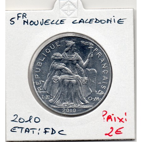 Nouvelle Calédonie 5 Francs 2010 FDC, Lec - pièce de monnaie