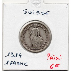 Suisse 1 franc 1914 TB, KM 24 pièce de monnaie