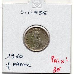 Suisse 1/2 franc 1960 Sup, KM 23 pièce de monnaie