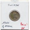 Suisse 1/2 franc 1960 Sup, KM 23 pièce de monnaie