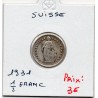 Suisse 1/2 franc 1931 TB, KM 23 pièce de monnaie