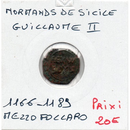 Italie Normands de Sicile Guillaume II Mezzo Follaro 1166-1189 Messine pièce de monnaie