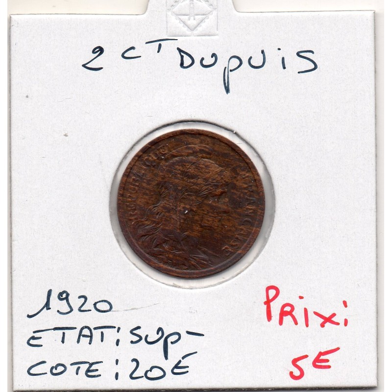 2 centimes Dupuis 1920 Sup-, France pièce de monnaie