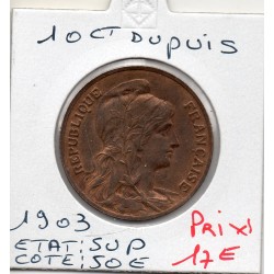 10 centimes Dupuis 1903 Sup, France pièce de monnaie