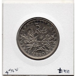 5 francs Semeuse Cupronickel 1990 Sup+, France pièce de monnaie