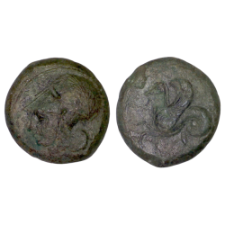 Sicile, Syracuse Dionysos 1er Ae20 Litra Cuivre (-400) Hippocampe Athéna