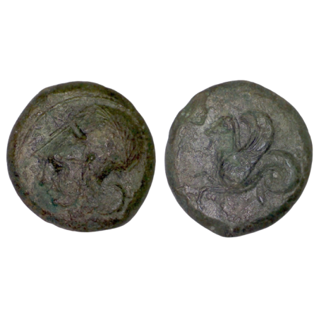 Sicile, Syracuse Dionysos 1er Ae20 Litra Cuivre (-400) Hippocampe Athéna