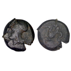 Sicile, Syracuse Dionysos 1er Ae20 Litra Cuivre (-400) Hippocampe Athéna