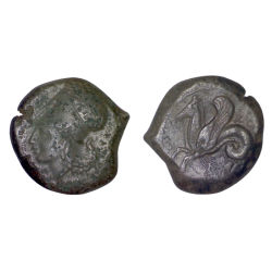 Sicile, Syracuse Dionysos 1er Ae20 Litra Cuivre (-400) Hippocampe Athéna