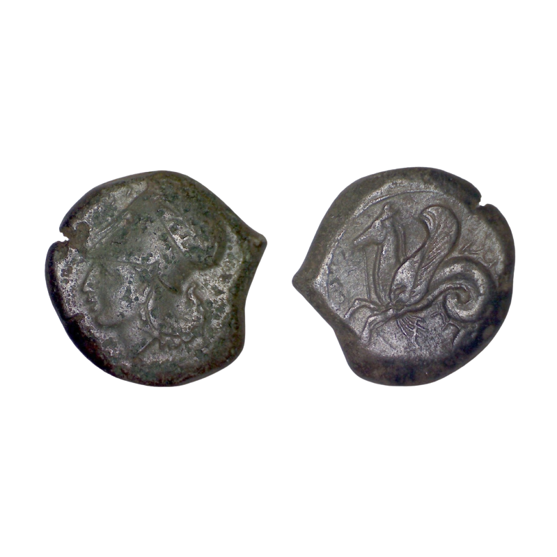 Sicile, Syracuse Dionysos 1er Ae20 Litra Cuivre (-400) Hippocampe Athéna