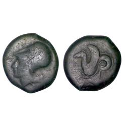 Sicile, Syracuse Dionysos 1er Ae20 Litra Cuivre (-400) Hippocampe Athéna