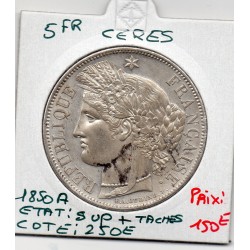 5 francs Cérès 1850 A Paris...