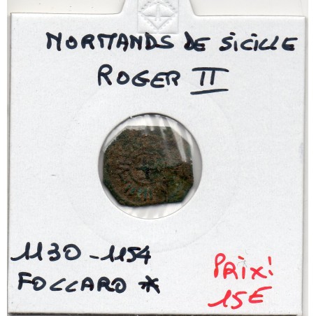 Italie Normands de Roger II Follaro Croisette 1130-1154 Messine pièce de monnaie