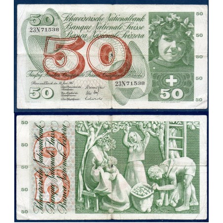 Suisse Pick N°48g, Billet de banque de 50 Francs 30.6.1967