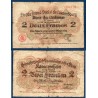 Luxembourg P.22, B Billet de 2 Francs 1914 bon de caisse