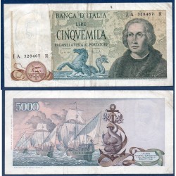 Italie Pick N°102b, TB Billet de banque de 5000 Lire 1973