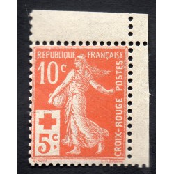 Timbre France Yvert No 147a semeuse croix rouge de carnet neuf **