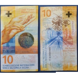 Suisse Pick N°75c, TTB Billet de banque de 10 Francs 2016
