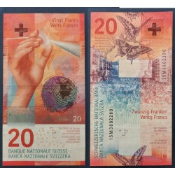 Suisse Pick N°76a, TTB Billet de banque de 20 Francs 2016