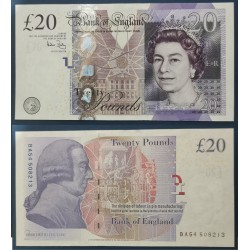 Grande Bretagne Pick N°392a, Sup Billet de banque de 20 livres 2006