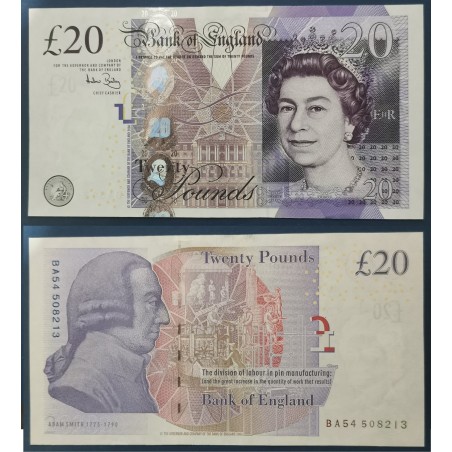 Grande Bretagne Pick N°392a, Sup Billet de banque de 20 livres 2006