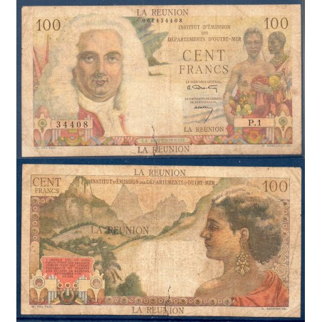 Reunion Pick 49a, Billet de banque de 100 Francs 1960