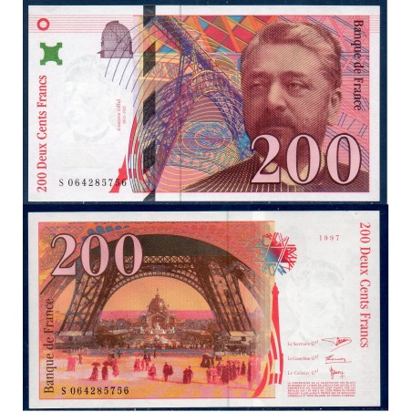 200 Francs Eiffel Spl 1997 Billet de la banque de France