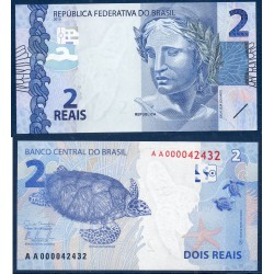 Bresil Pick N°252a, Billet de banque de 2 reais 2010