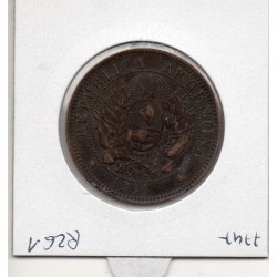 Argentine 2 centavos 1891 TTB, KM 33 pièce de monnaie
