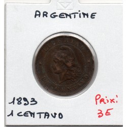 Argentine 1 centavo 1893 TTB, KM 32 pièce de monnaie