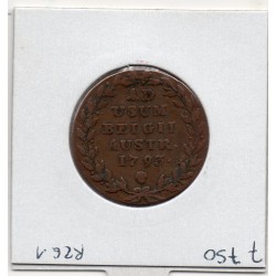 Pays-Bas Autrichiens 2 Liards 1793 TB+, KM 57 pièce de monnaie