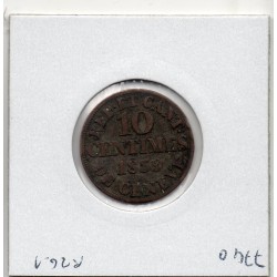 Suisse Canton Genève 10 centimes 1839 TB, KM 128 pièce de monnaie