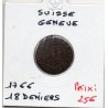 Suisse Canton Genève 18 deniers ou 6 quarts 1766 TTB, KM 67 pièce de monnaie