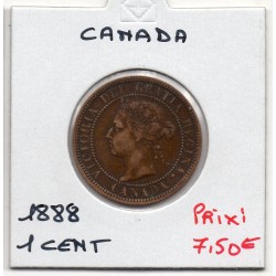 Canada 1 cent 1888 TTB-, KM 7 pièce de monnaie