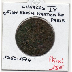 Jeton Administration de Paris Charles IX 1560-1574