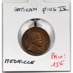 Medaille vatican Pape Pie IX 1877 Bronze
