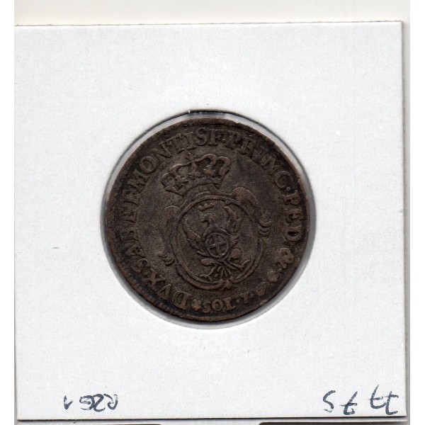 Italie Sardaigne Savoie 7.6 Soldi 1757, KM 44 pièce de monnaie