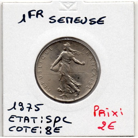 1 franc Semeuse Nickel 1975 Spl, France pièce de monnaie