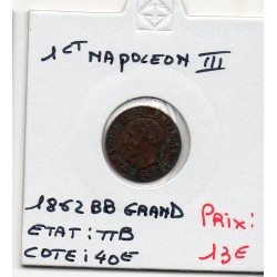 1 centime Napoléon III tête laurée 1862 Grand BB TTB, France pièce de monnaie
