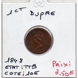 1 centime Dupré 1848 A paris TTB, France pièce de monnaie