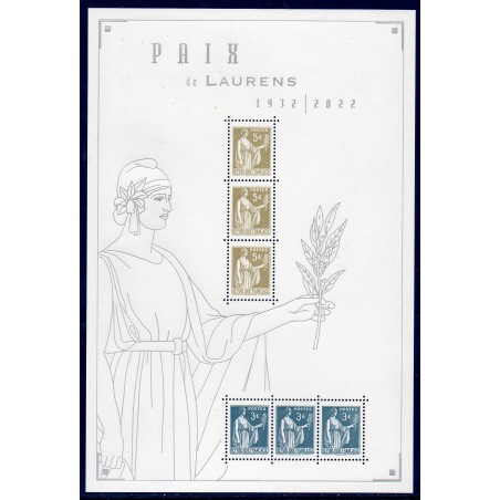 Bloc Feuillet France Yvert F5633 Paix de Laurens 2022 luxe **