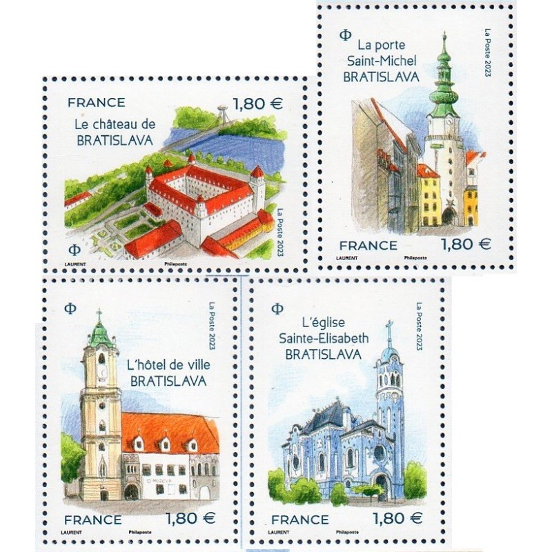 Timbre France Yvert No 5676-5679 Bratislava Capitale européenne neuf luxe **