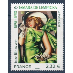 Timbre France Yvert No 5680 Tamara de Lempicka, Jeune fille en vert neuf luxe **