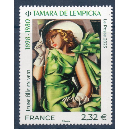 Timbre France Yvert No 5680 Tamara de Lempicka, Jeune fille en vert neuf luxe **