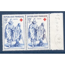 Timbre Yvert No 1140 variété bleu noir au lieu de bleu, neuf ** j Callot