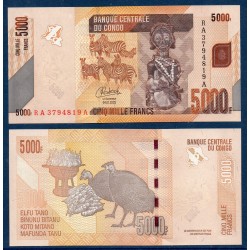 Congo Pick N°102d, Billet de banque de 5000 Francs 2022