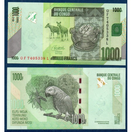 Congo Pick N°101d, Billet de banque de 1000 Francs 2022