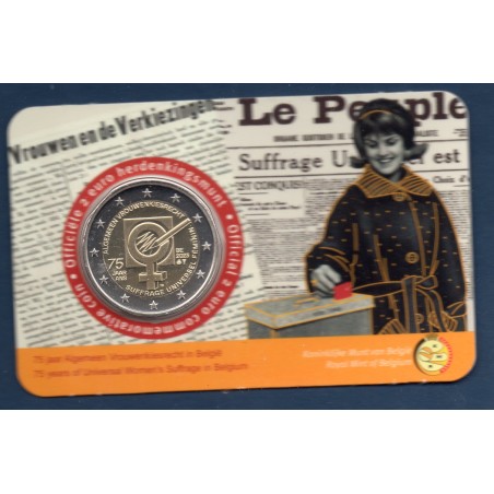 2 euro commémorative Belgique 2023 Suffrage universel feminin version flamande piece de monnaie €