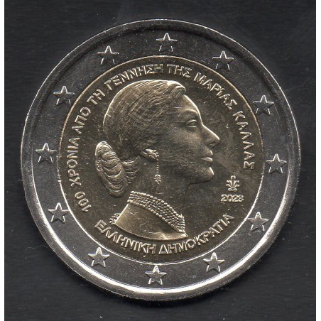 2 euro commémorative Grèce 2023 Maria Callas piece de monnaie €