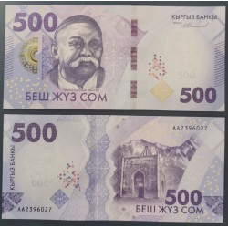 Kirghizistan Pick N°38 Billet de banque de 500 som 2023